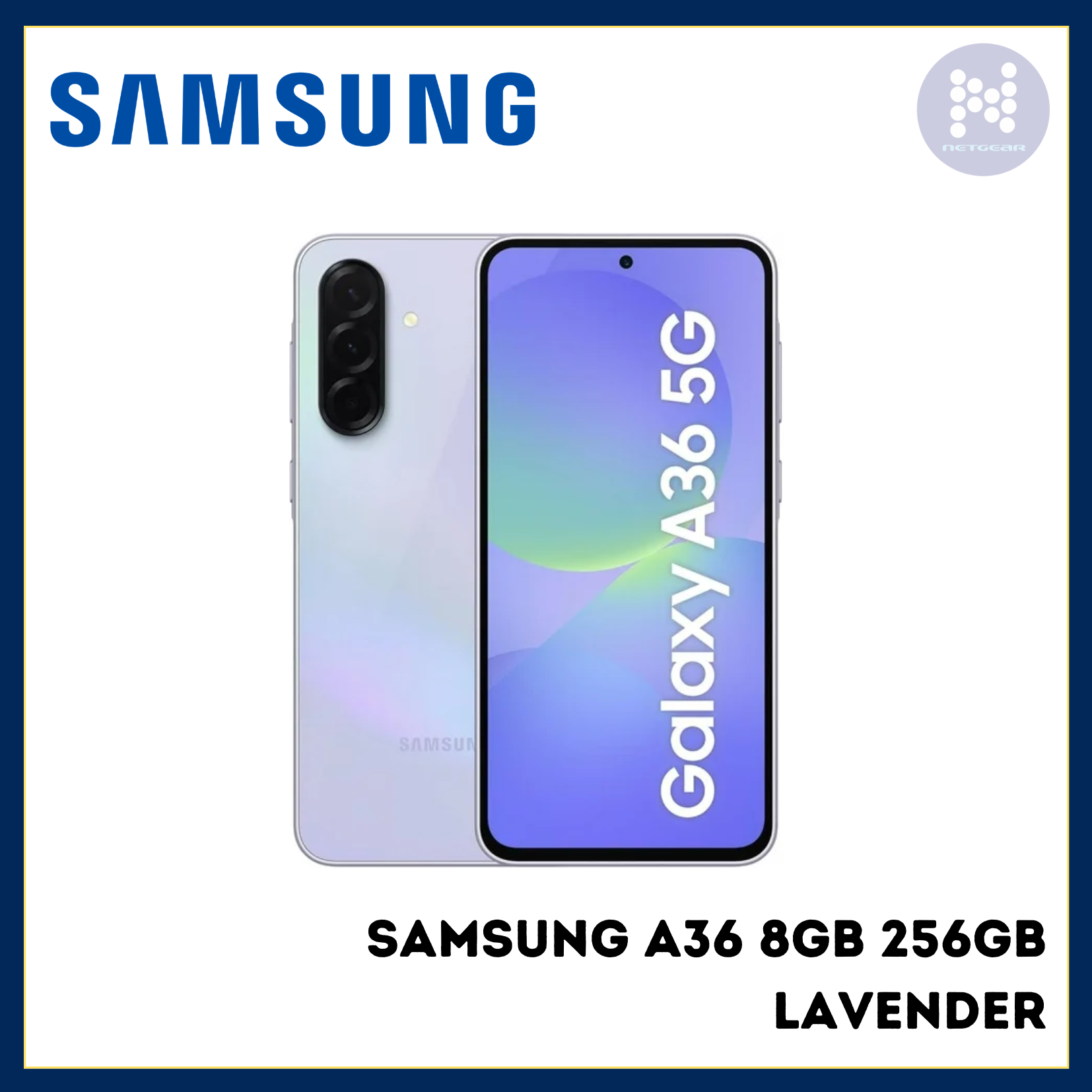 SAMSUNG A36 5G 8/256GB DS LAVENDER – Netgear Gibraltar LTD