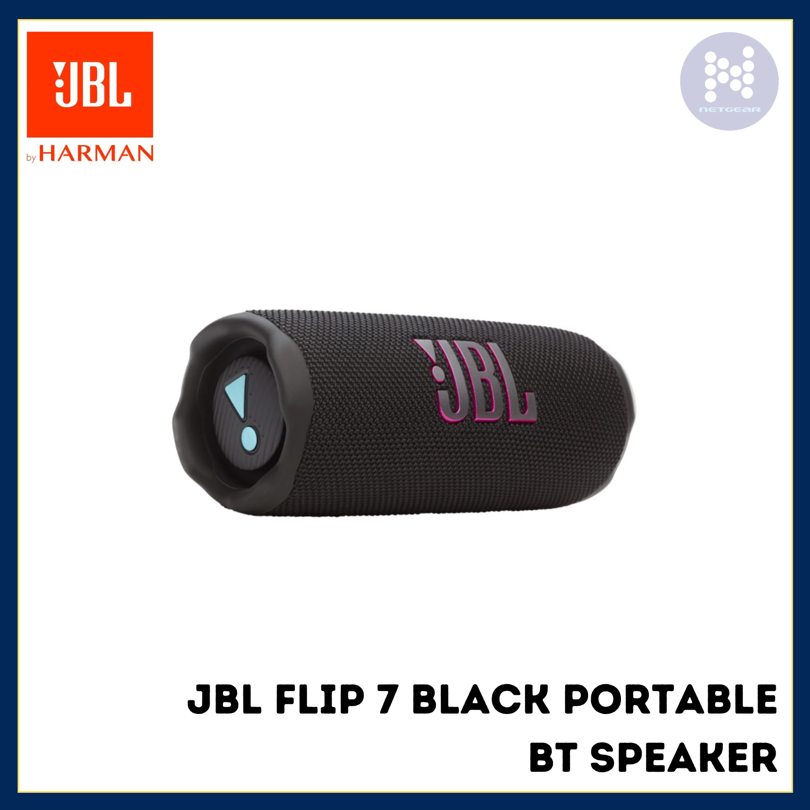 JBL FLIP 7 BLACK PORTABLE BT SPEAKER – Netgear Gibraltar LTD