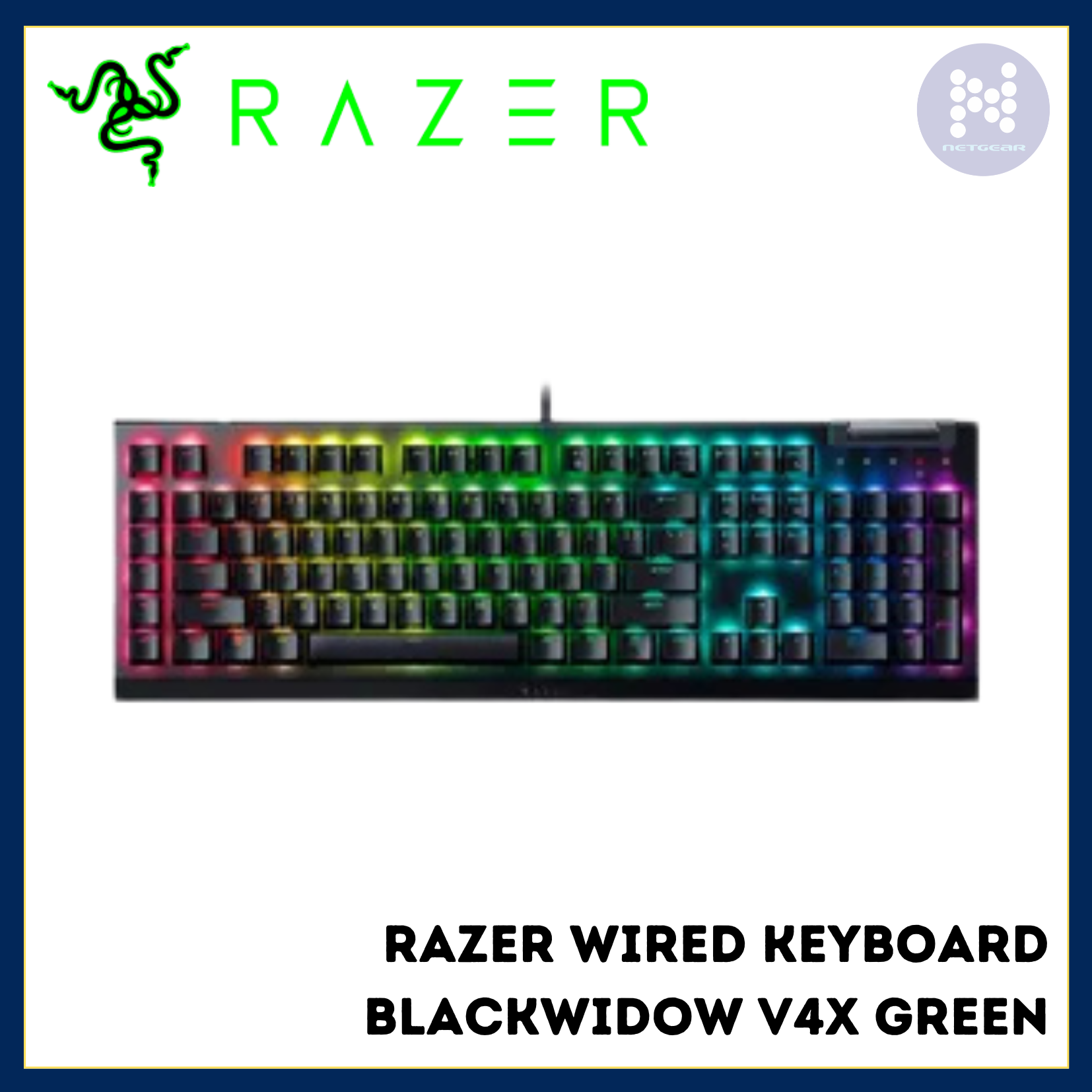 RAZER WIRED KEYBOARD BLACKWIDOW V4X GREEN – Netgear Gibraltar LTD
