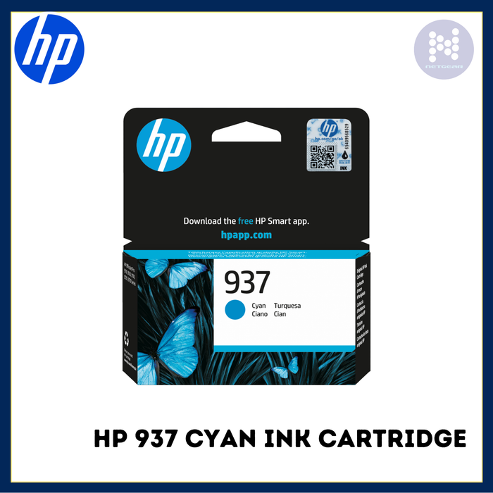 CARTOUCHE D'ENCRE CYAN HP 937
