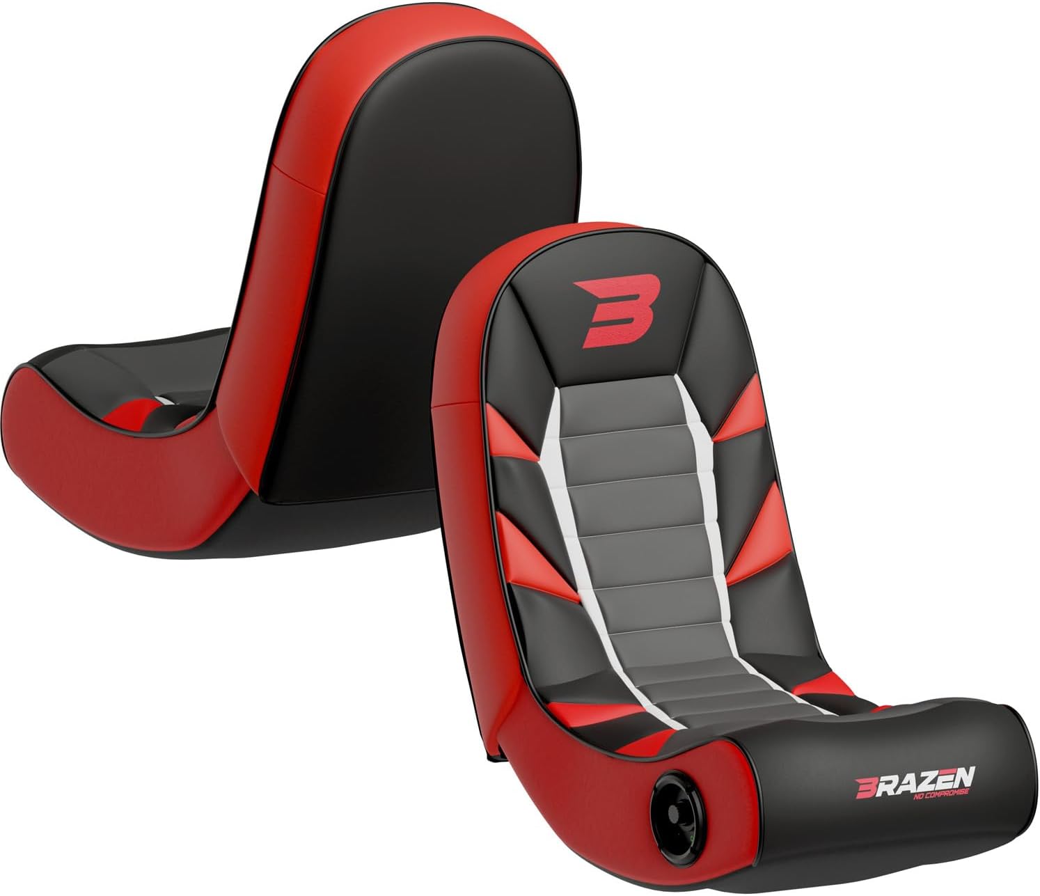 BRAZEN PYTHON2.0 BLUETOOTH ROCKER GAMING CHAIR BLACK & RED