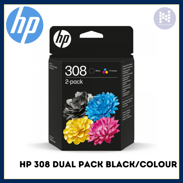 HP 308 DUAL PACK BLACK/COLOUR