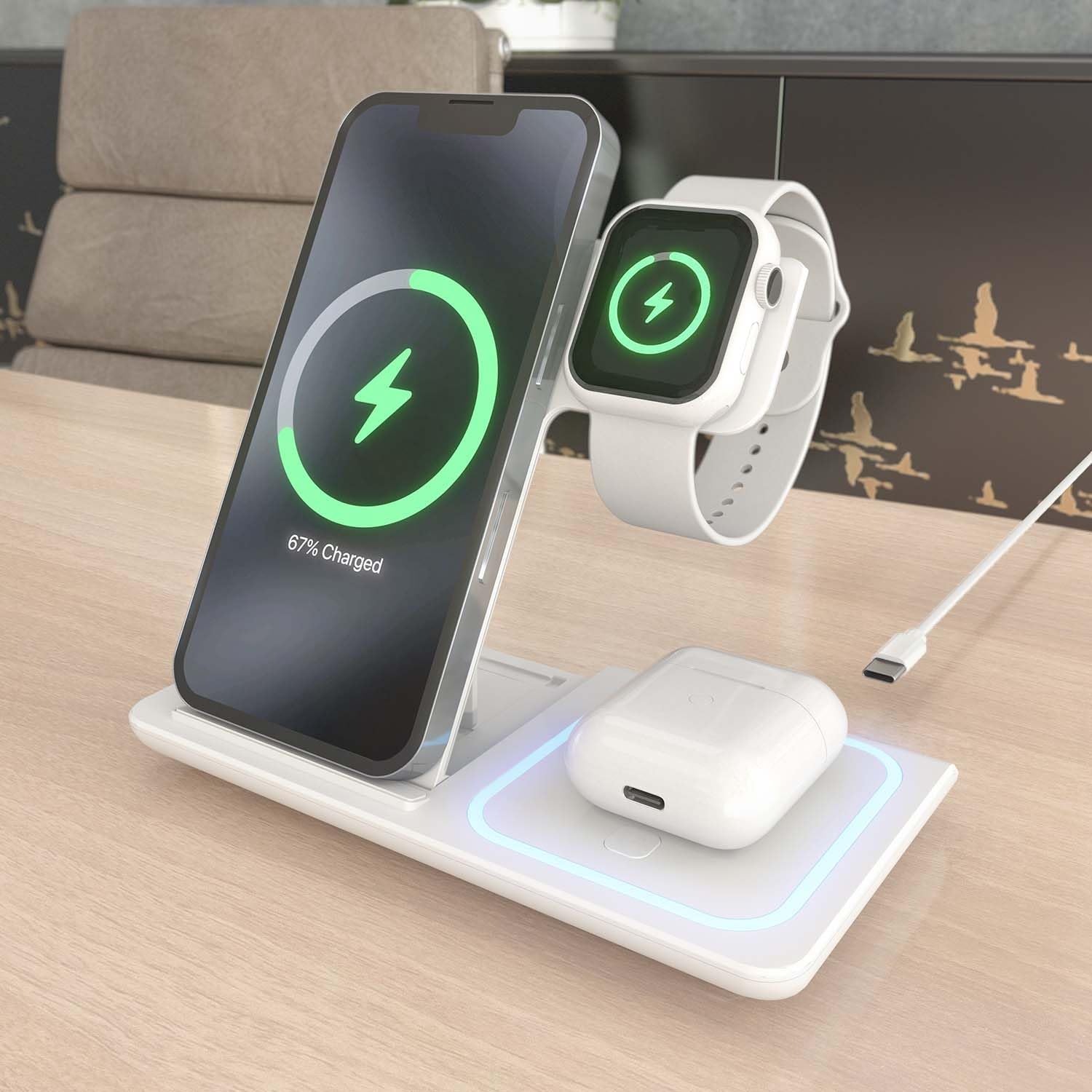 AISENS 3-1 WIRELESS CHARGING DOCK 15W