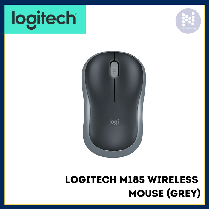 LOGITECH M185 WIRELESS MOUSE (GREY)