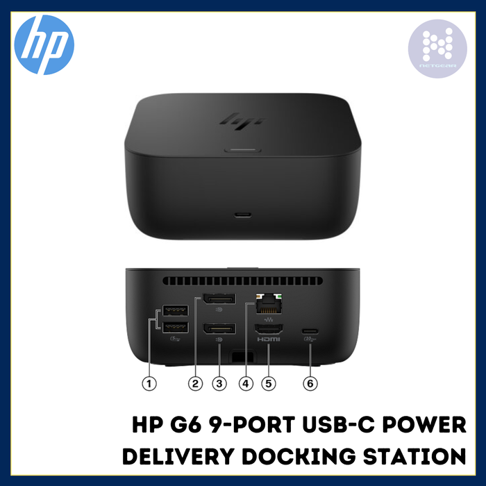 HP G6 9-PORT USB-C POWER DELIVERY DOCKING STATION
