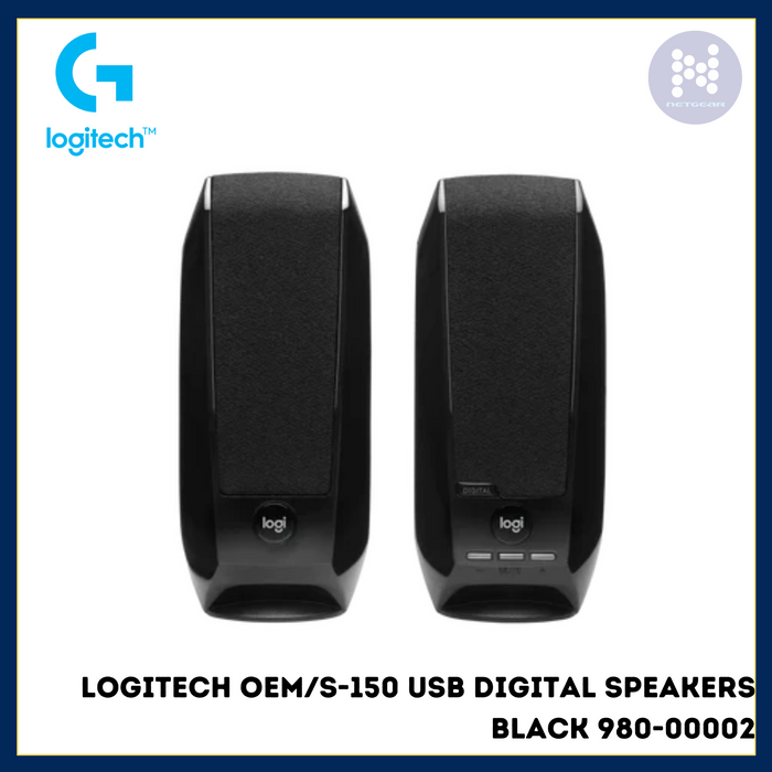 LOGITECH OEM/S-150 USB DIGITAL SPEAKERS BLACK 980-00002