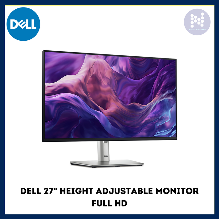 DELL 27" HEIGHT ADJUSTABLE MONITOR FULL HD