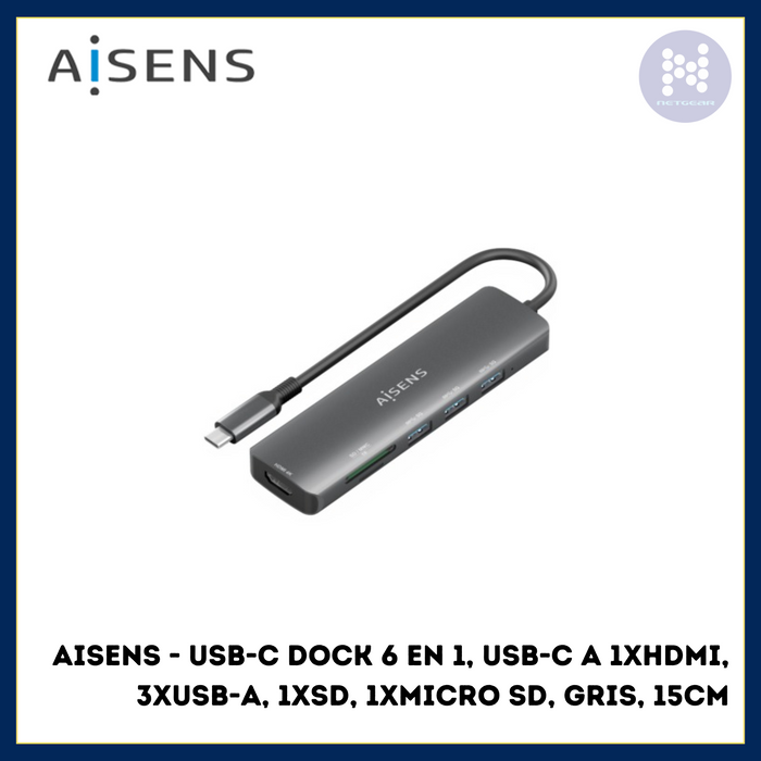 AISENS USB-C DOCK 6 IN 1