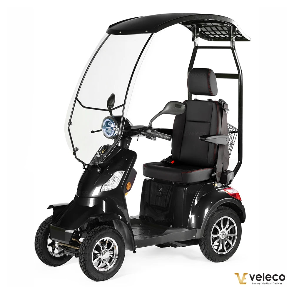 FASTER BLACK CAPTAIN SEAT & CANOPY 4 SOLID WHEELS GEL