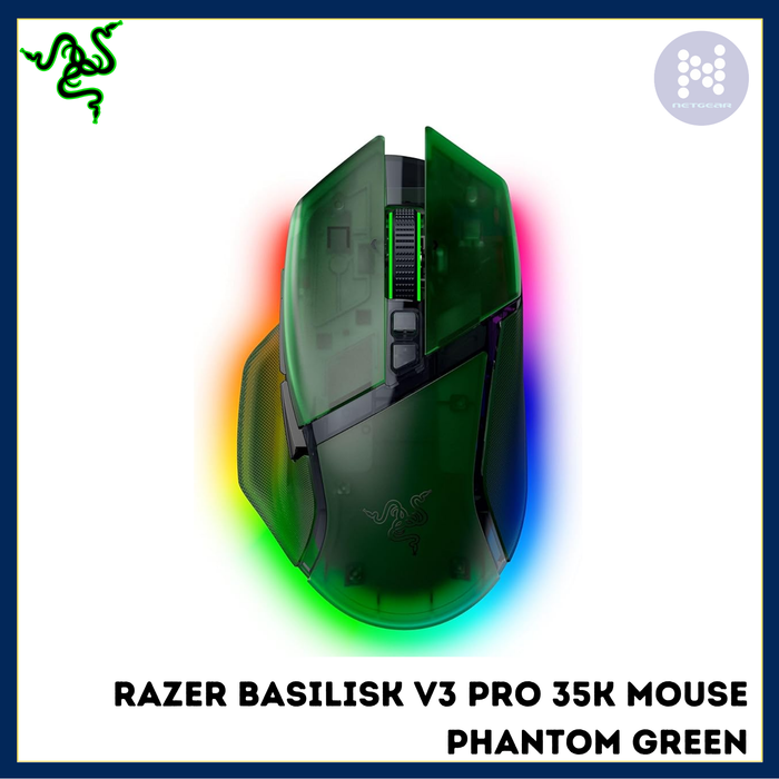 RAZER BASILISK V3 PRO 35K MOUSE PHANTOM GREEN