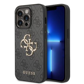 GUESS CASE IPHONE 15 PRO MAX METAL LOGO GREY