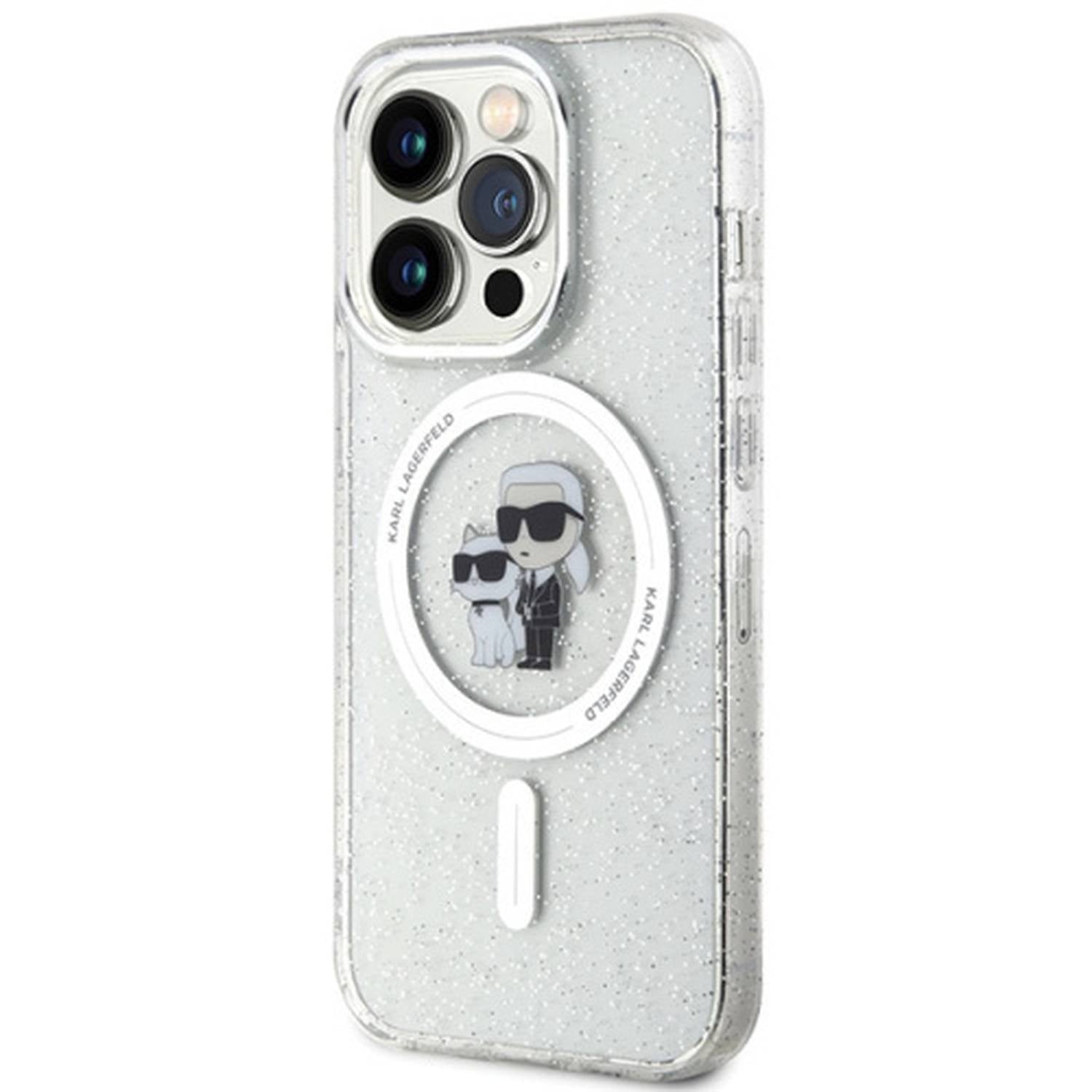 KARL LAGERFELD CASE IPHONE 15PM KARL AND CHOUPETTE CLEAR