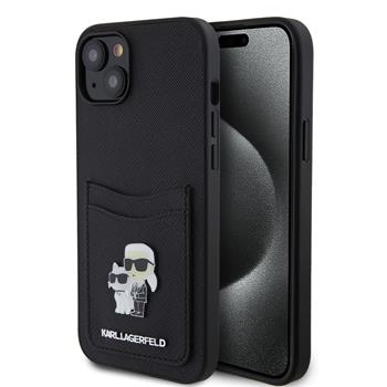 KARL LAGERFELD CASE IPHONE 15 KARL AND CHOUPETTE BLACK