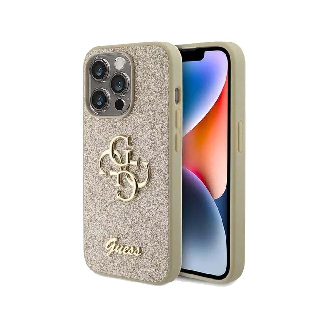 GUESS CASE IPHONE 15 PRO strass TRIÁNGULO ORO