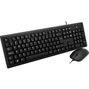 V7 Wired Keyboard and Mouse Combo - Black - UK - netgear-gi