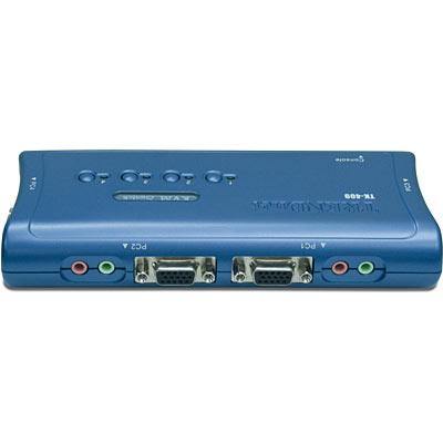 TRENDNET 4-PORT USB KVM SWITCH KIT WITH AUDIO - netgear-gi
