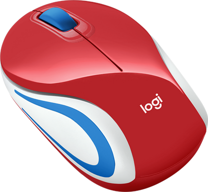Logitech M187 Mini Wireless Mouse Red