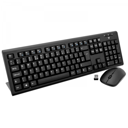V7 Wireless Keyboard and Mouse Combo  Black  UK