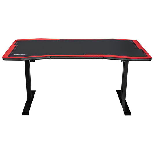 NITRO D16E GAMING DESK 160X80CM CARBON RED. ELECTRICAL ADJUSTABLE HEIGHT